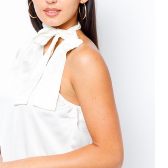 Off the Shoulder Bow Tie Blouse - Picture 2 of 3